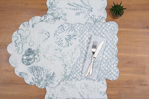 Servilleta de tela reversibles azul C&F Home miniatura 3