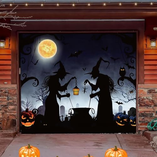 Fondo de Halloween de Brujas Espeluznantes para Fachadas Grandes 5