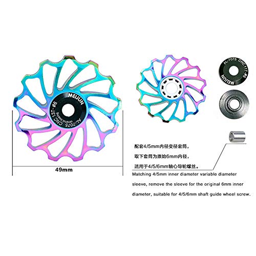 Roda guia traseira de cerâmica, Romacci Roda de guia traseira de cerâmica para mountain bike 11T 13T