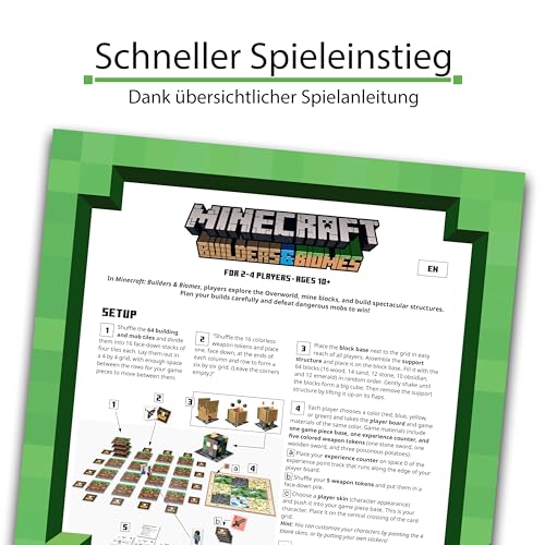Ravensburger Familienspiel 26132 - Minecraft Builders & Biomes - Gesellschaftsspiel für Kinder und Erwachsene, für 2-4 Spieler, Brettspiel ab 10 Jahren – Bild 3