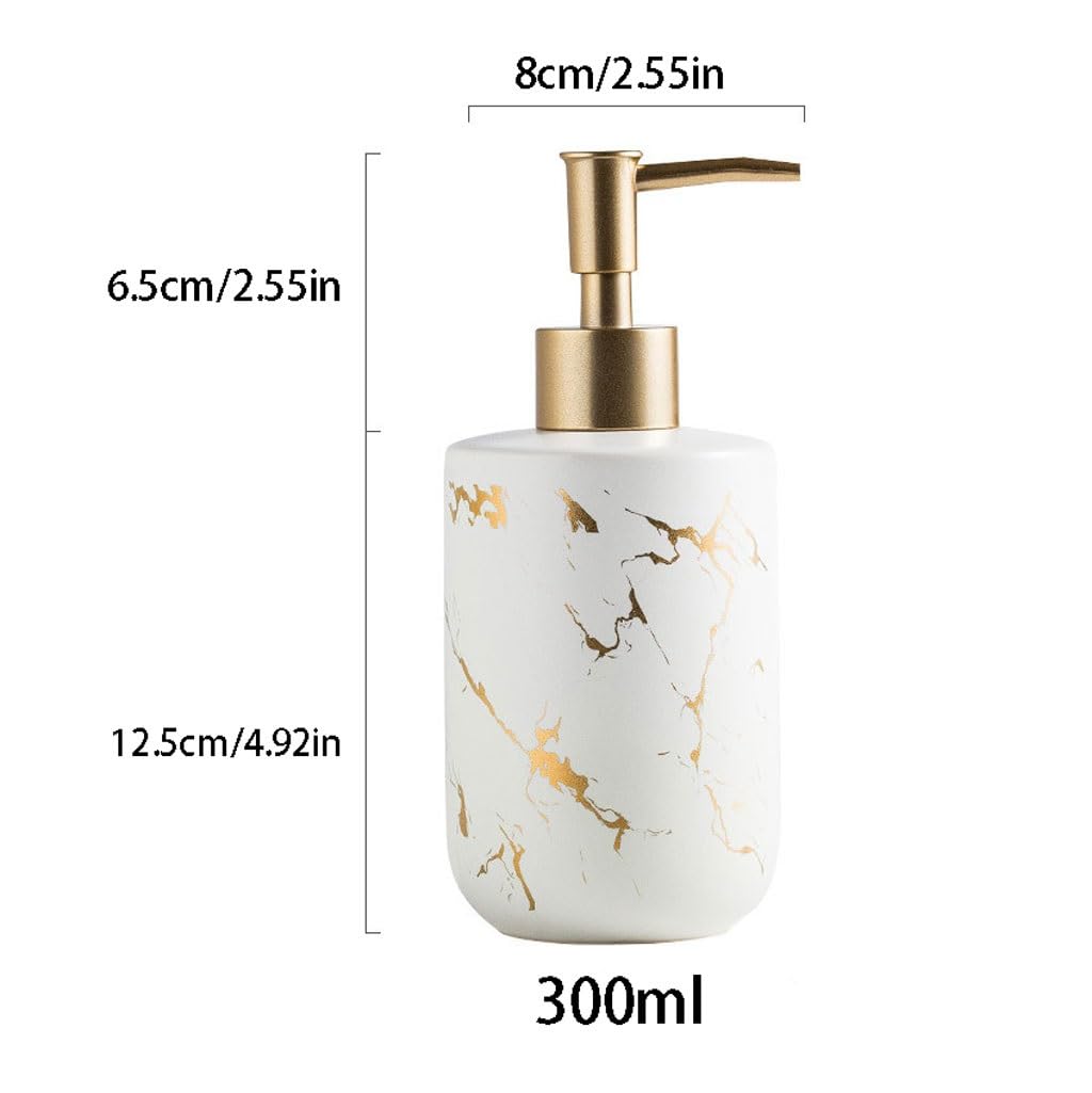 Seifenspender Push Seifenspender Keramik Seifenspender Flasche Lotion Spenderflasche Einfacher Stil geeignet für Küche und Bad Pumpspender für l