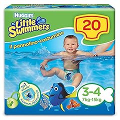 Huggies Little Swimmers Pannolini, Taglia 3/4 (7-15 kg), Pacco da 20 Pezzi