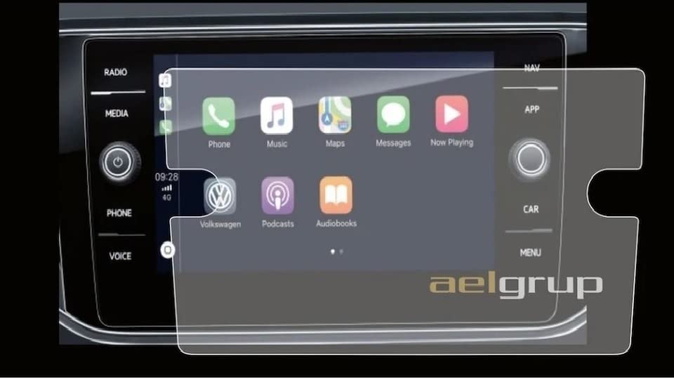 ael-tech Volkswagen Passat Business B8 8.5 Navigasyon uyumlu Cam Ekran Koruyucu