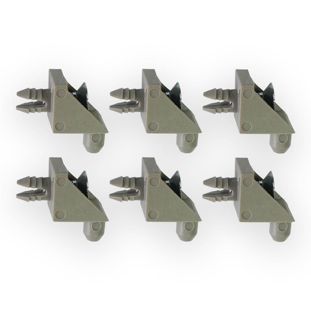 Replacement Shelf Support Suitable for IKEA PAX BILLY KOMPLEMENT Compatible with Bracket Wardrobe Holder Shelves (Grey, Pack of 6)