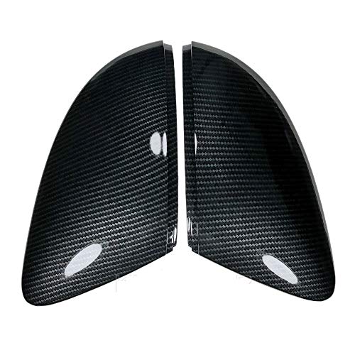 Tapa del Espejo retrovisor del Retrovisor Exterior Lado Tapas Fit For Skoda Octavia Mk3 A7 5E (Carbon Look) Sustitución 2016 2017 2014 2015 2018 2019 Fit For VW T-ROC ( Color : No blind spot hole )