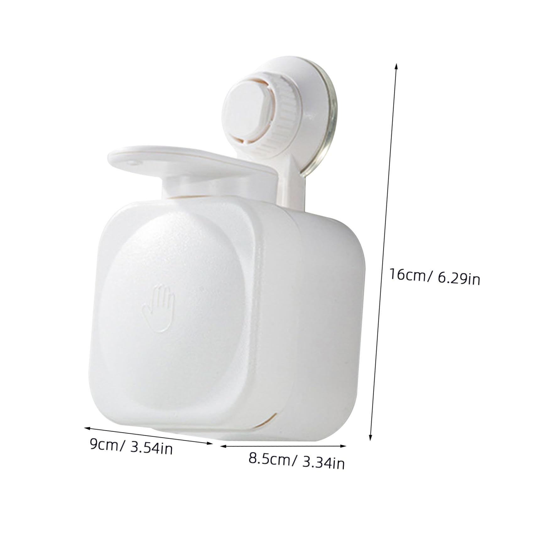Dispensador de Jabón y Dispensación Uniforme Abs Blanco de Pared Ventosa sin Fugas para Ducha Adecuado para Baños y Cocinas Modernas