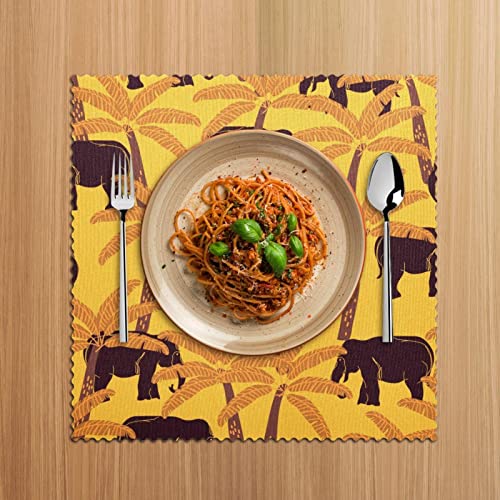Sets de table exotiques éléphant au design découpé premium - 6