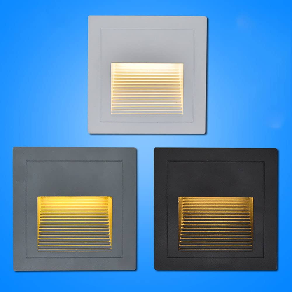 Luz De Pared LED Incorporada Al Aire Libre 3w Blanco Cálido Al Aire Libre Luces De Esquina Impermeables para Cocina Balcón Pasillo Escalera Lámpara De Pared De Jardín