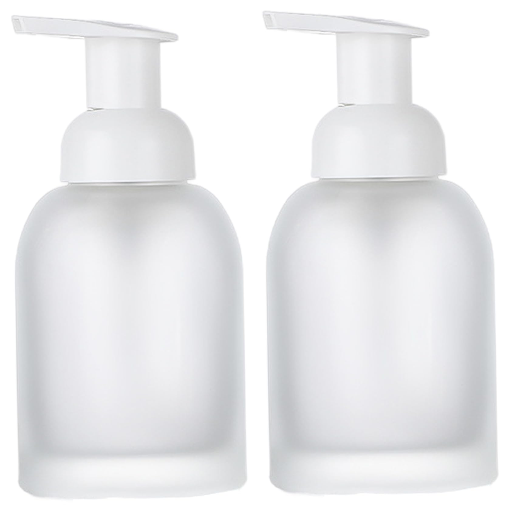 Uanqfegy Foaming Soap Dispenser - 2PCS 250ml/15oz Glass with Pump, Refillable Leakproof for Bathroom Kitchen Body Wash
