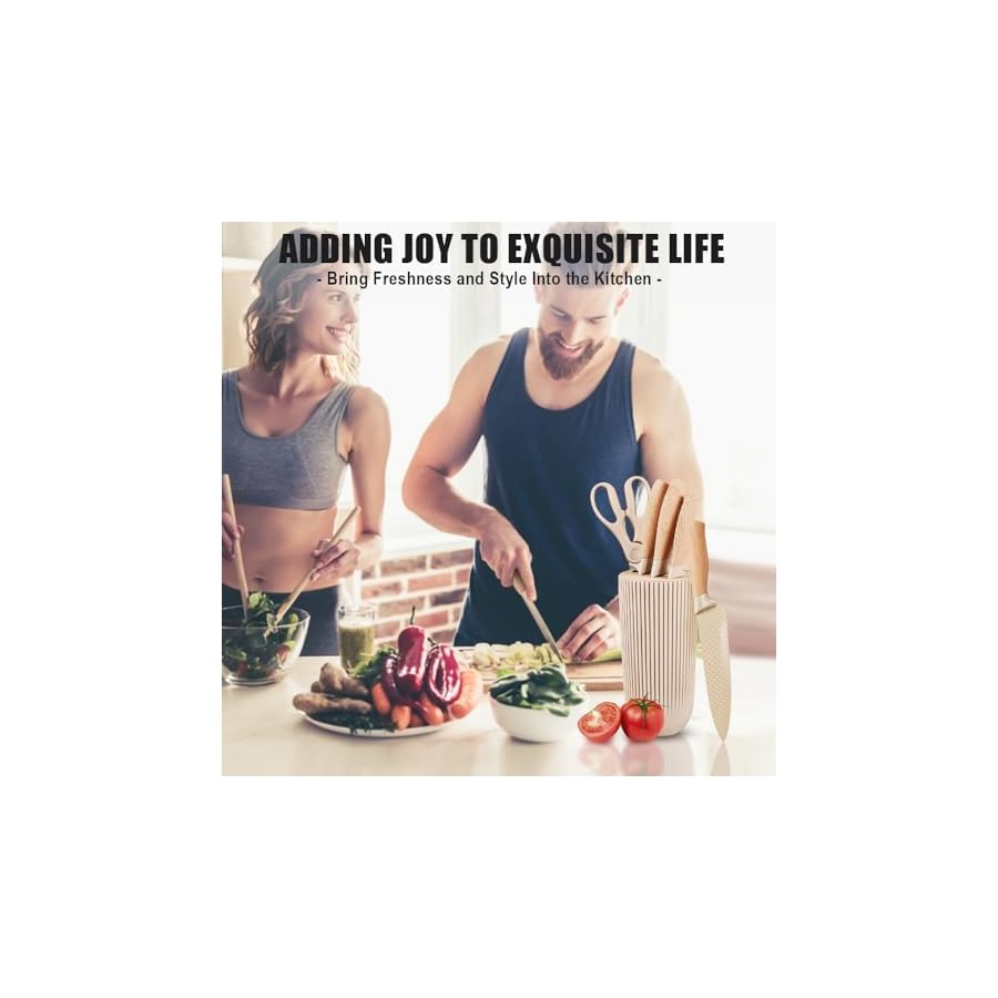 Kitchen-Knife-Set-6-Pcs-Sharp-Knife-Set-for-Kitchen-Anti-Rust-Stainless-Sharp-Knife-Set-with-Universal-Knife-Block-Knife-Set-Contains-Round-Knife-Storage-Knives-Scissors-for-Kitchen-Khaki Gulymm Kitchen Knife Set, 6 Pcs Sharp Knife Set for Kitchen, Anti-Rust Stainless Sharp Knife Set with Universal Knife Block, Knife Set Contains Round Knife Storage, Knives, Scissors for Kitchen (Khaki