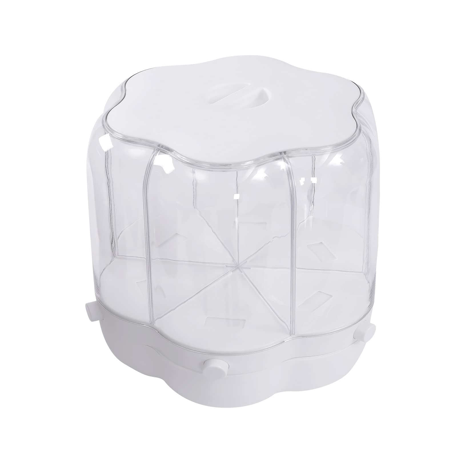 Dispensador Muesli 8kg 360 ° rotación tarros de almacenamiento conjunto dispensador de alimentos dispensador de cereales contenedor de cereales blanco