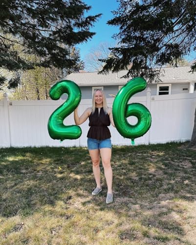 Image of Dark Green Number 10 Balloon 40 Inch, 10th Birthday Party Decorations, Giant 10 Foil Balloon for Party Supplies