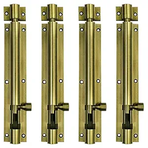 Atlantic Plain Tower Bolt 12 inch (Aluminium, Antique Finish, Pack of 4 Piece)