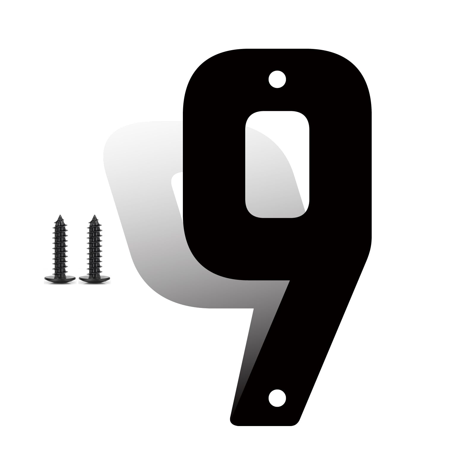 12 Inch Large Metal House Numbers, Metal Address Numbers, Modern Black House Number for Outside, Outdoor Address Number for Apartment Home Street