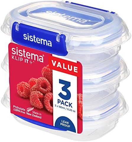 Sistema To Go Collection Snack 'N' Nest Food Storage Container, Color Received May Vary, Set Of 3, 150 Ml, 305 Ml, 520 Ml