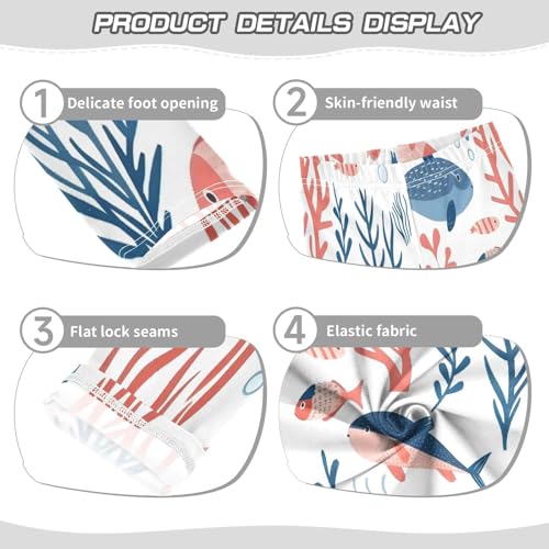 Toddler Girls Leggings Printed Yoga Pants Leggings Fish Coral for Kids3