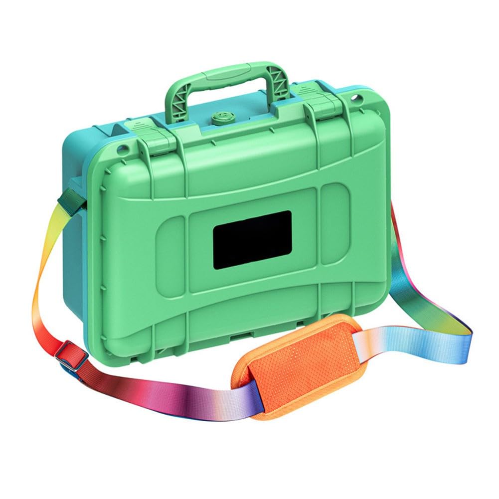 Scatola portaoggetti impermeabile in ABS per Nintendo Switch, custodia da viaggio portatile per console e giochi, blu marrone
