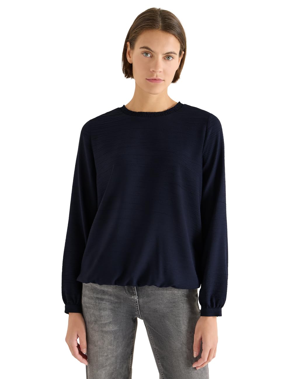 Cecil Damen Bluse mit Smock-Ausschnitt