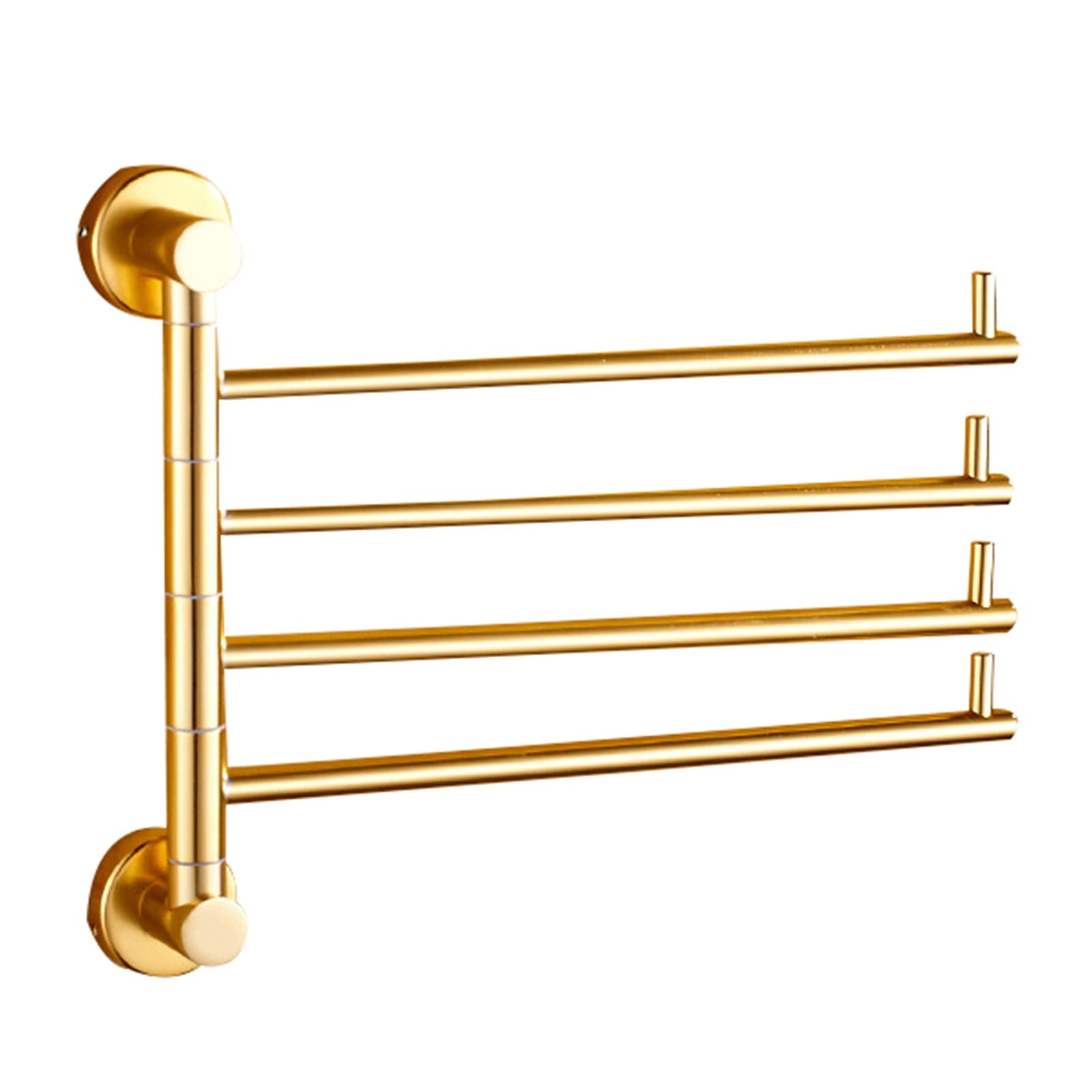 Barre porte-serviettes rotative dorée au design haut de gamme pour bain