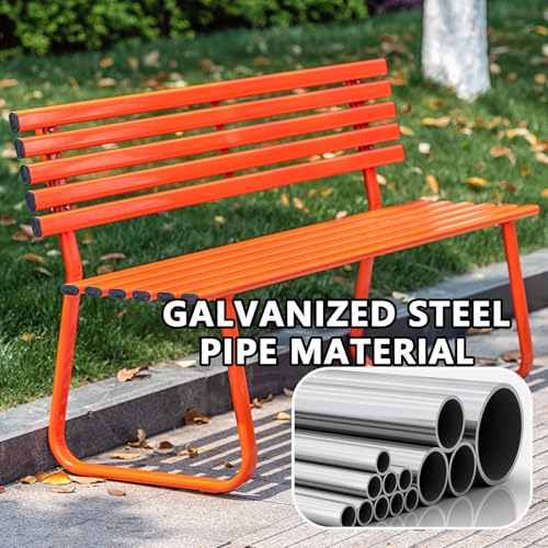 Banc de jardin en acier galvanisé bleu ultra résistant charge 500kg