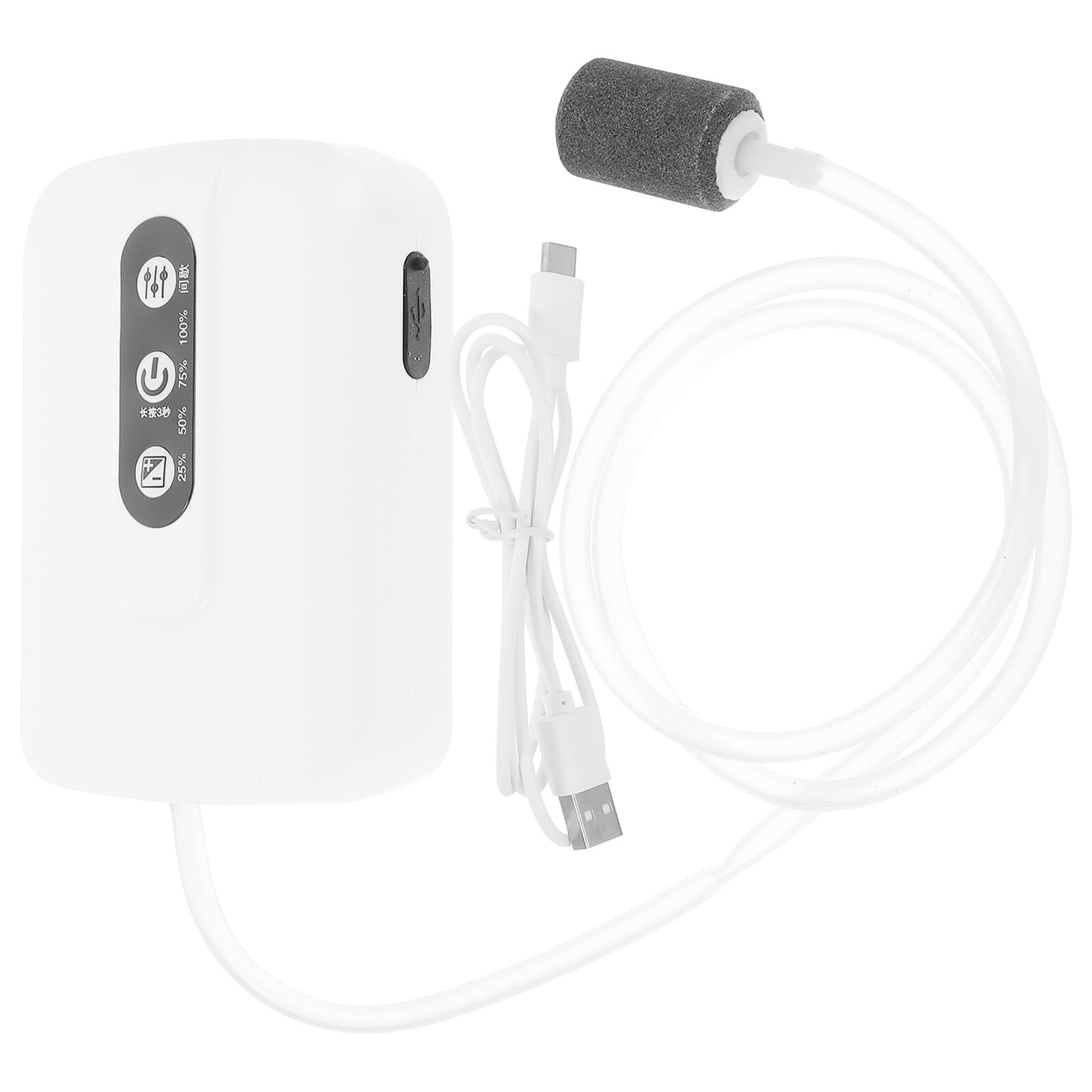 Small USB Charging Aquarium Air Pump Silent Oxygen Pump for Fish Tank USB Power Supply for Freshwater and