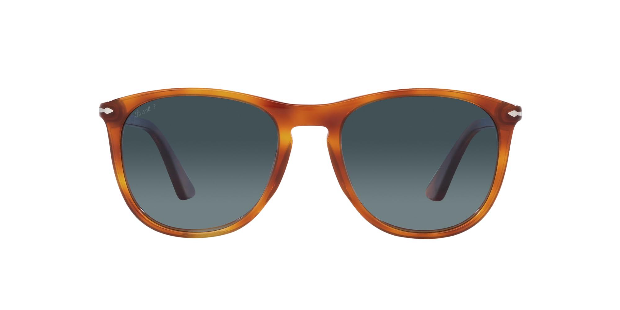 Persol Orange Vintage Pillow Sunglasses Blue Polarized - Unisex - Sunglasses - 55 Mm - Accessories