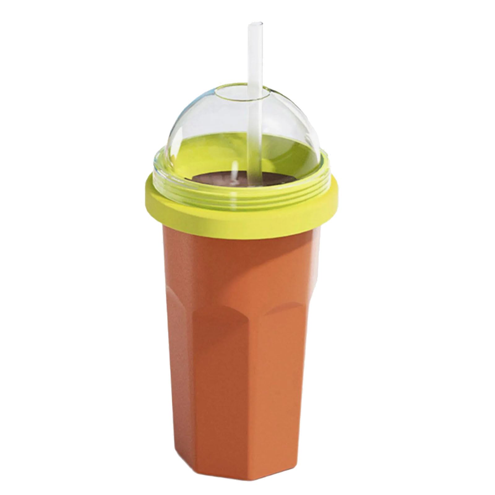 Bnojjellol Portable Freezing Slushies Cup with Lid Straw for Ice Cream Travel Friendly Iced Drink Maker for Beverages Snacks Squeeze Slush Cup