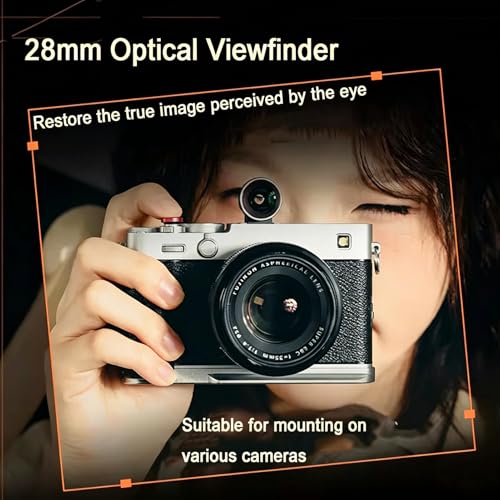 Visor óptico 28mm mini visor externo con líneas de encuadre 4:3 para cámaras 5