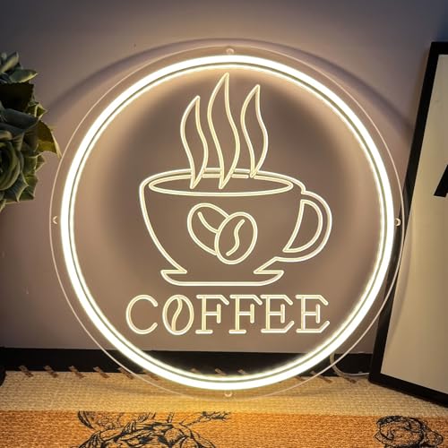 Coffee Bar Neon Sign, Coffee Signs, 3D Carved LED Neon Light Signs for Wall Decor Window Station Kitchen Beer Bar Shop Club Restaurant Kitchen Hotel Gift