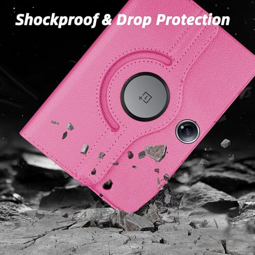 Image of TGK 360 Rotatable Smart Flip Case Cover for OnePlus Pad 2 12.1 inch Tablet (Hot Pink)