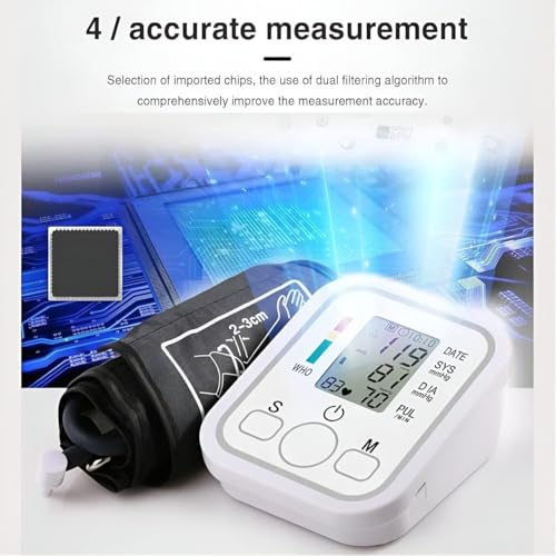Image of Machine Monitor Digital Fully Automatic Upper Arm Blood Pressure Checking Monitor with Talking Function Intellisense Technology Cuff Kit for Home Best Most Accurate Measurement
