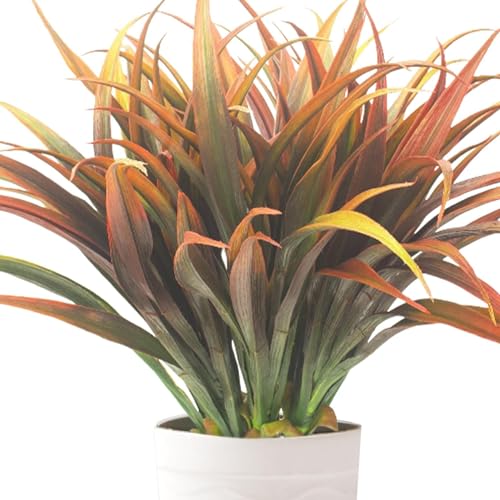 Arbustos verdes artificiales, plantas artificiales decorativas de otoño, plantas realistas falsas,...