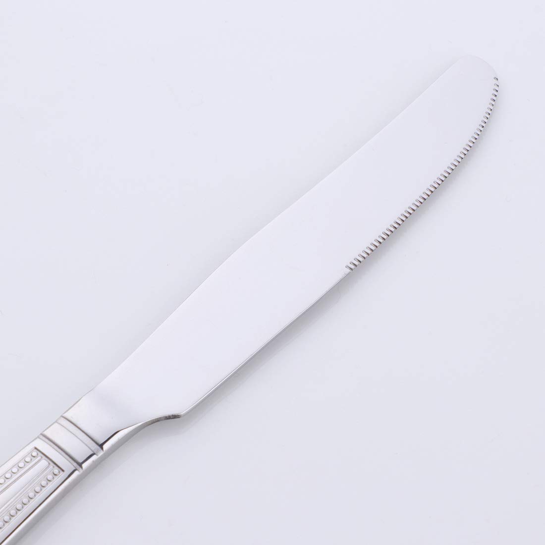 Buyer Star Set di posate, 24 coltelli da tavola in acciaio inox, forchette, cucchiai da dessert, cucchiaini da tè, set di posate classiche per 6, stoviglie di base lucidate a specchio