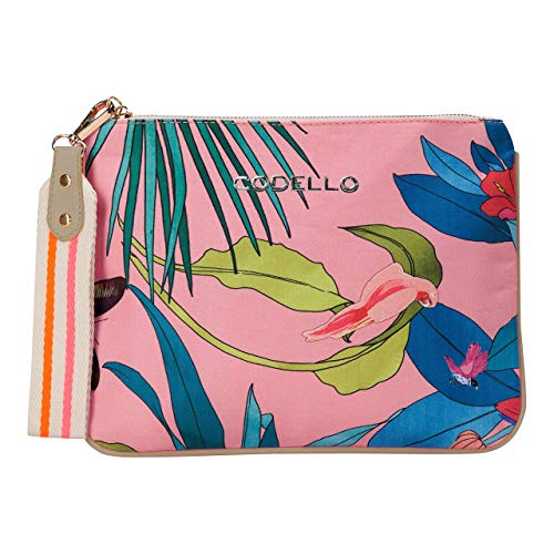Preisvergleich Produktbild CODELLO Damen Canvas-Kulturtasche mit Tropical-Print