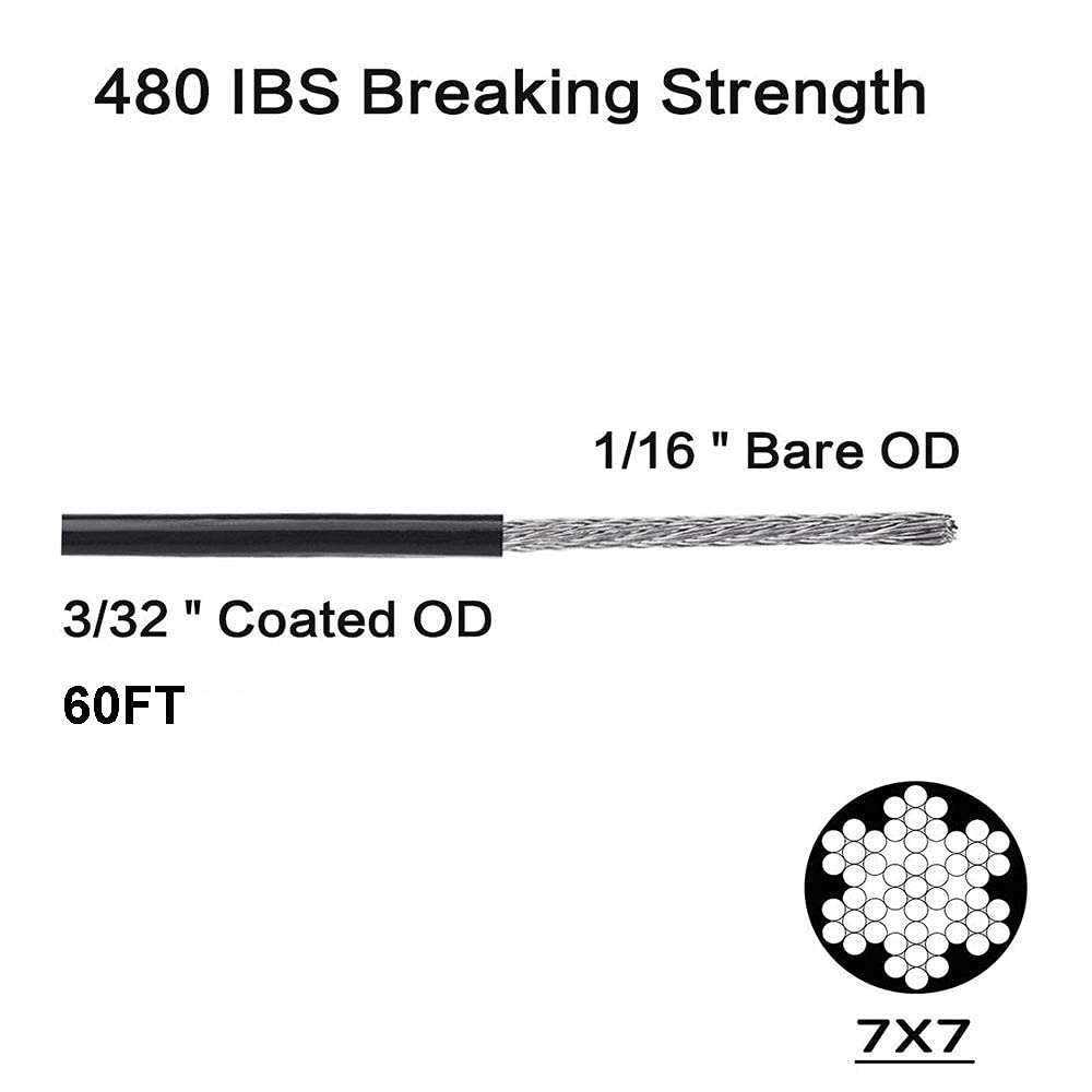 Campbell-7000927 Galvanized Steel Wire Rope on Reel, 7x19 Strand Core, 5/16