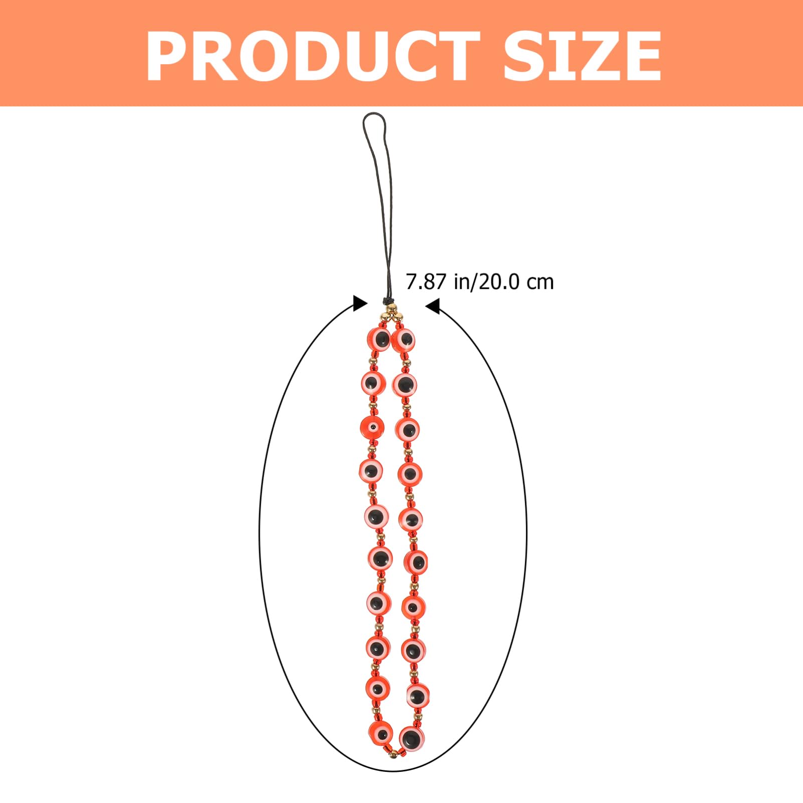 Housoutil Teufelsauge Perlen Handy Lanyard Handykette Camcorder Handy-aufhängeband Griff Gießen Telefonketten Makramee Ring Tablette Schleife Handyanhänger Finger Harz