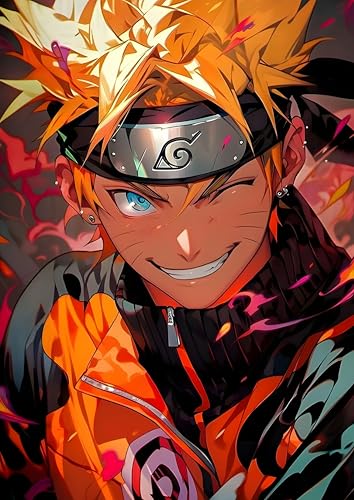 Image of NIJUKA Anime Printed Metal sheet Poster For Home And Room Decoration | For Anime Art Fans Boys And Girls (Naruto fan art collection)