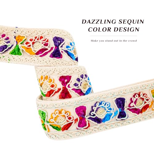 Image of chushui Knit Purse Strap, Colorful Floral Pattern Replacement Crossbody Wide Adjustable Shoulder Strap for Bags and Handbags