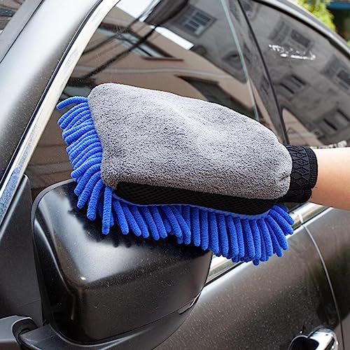 lavagem carro - carro impermeável veludo coral,Suprimentos carro 3 em 1 dupla face microfibra chenil