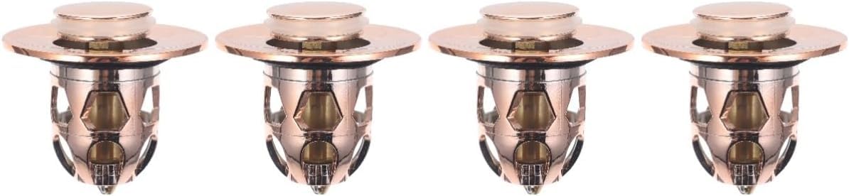 Tapón de filtro de baño, 4 piezas Presione el núcleo de resorte Tapón del fregadero del baño Lavabo Cubierta del fregadero del baño Tapón del fregadero Tapón de la bañera de drenaje del baño Tapón de