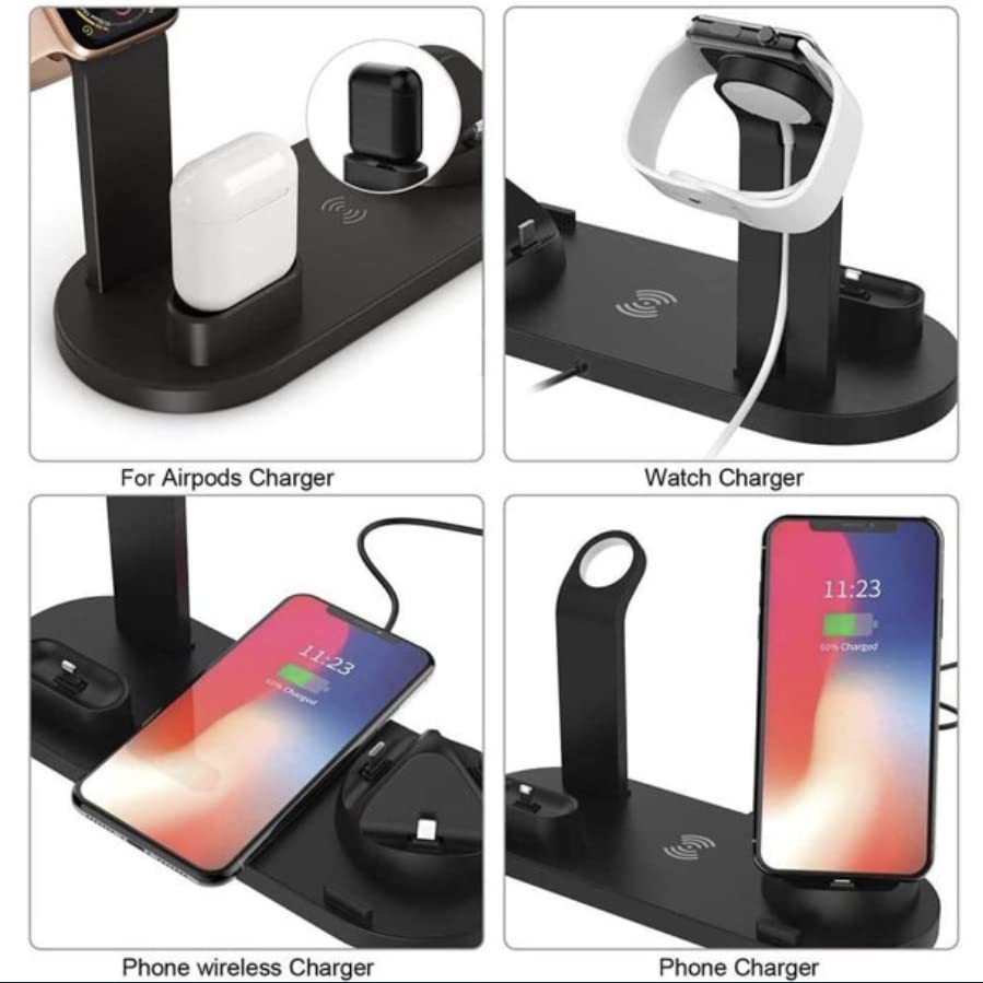 Chargeur multi-appareils sans fil pour table de chevet épurée