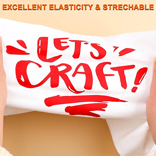 Caregy Iron On Vinyl Heat Transfer Vinyl Roll Htv (12''X9',Red) #TOP5