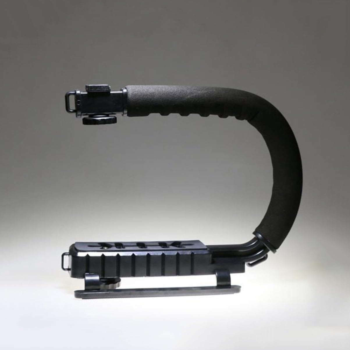 Stabilizzatore per Fotocamera C e U, Supporto Portatile Nero | Impugnatura Manuale per Riprese a Bassa Angolazione, Viaggio, Plastica e Spugna