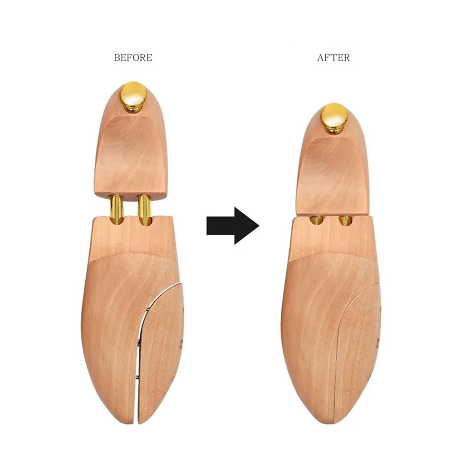 1 par de Zapatos Ajustables de Madera for Hombre, Soporte for árbol de Zapatos, Dispositivo expansor de Botas Adecuado para Botas O Zapatillas De Deporte(EU 45 46)