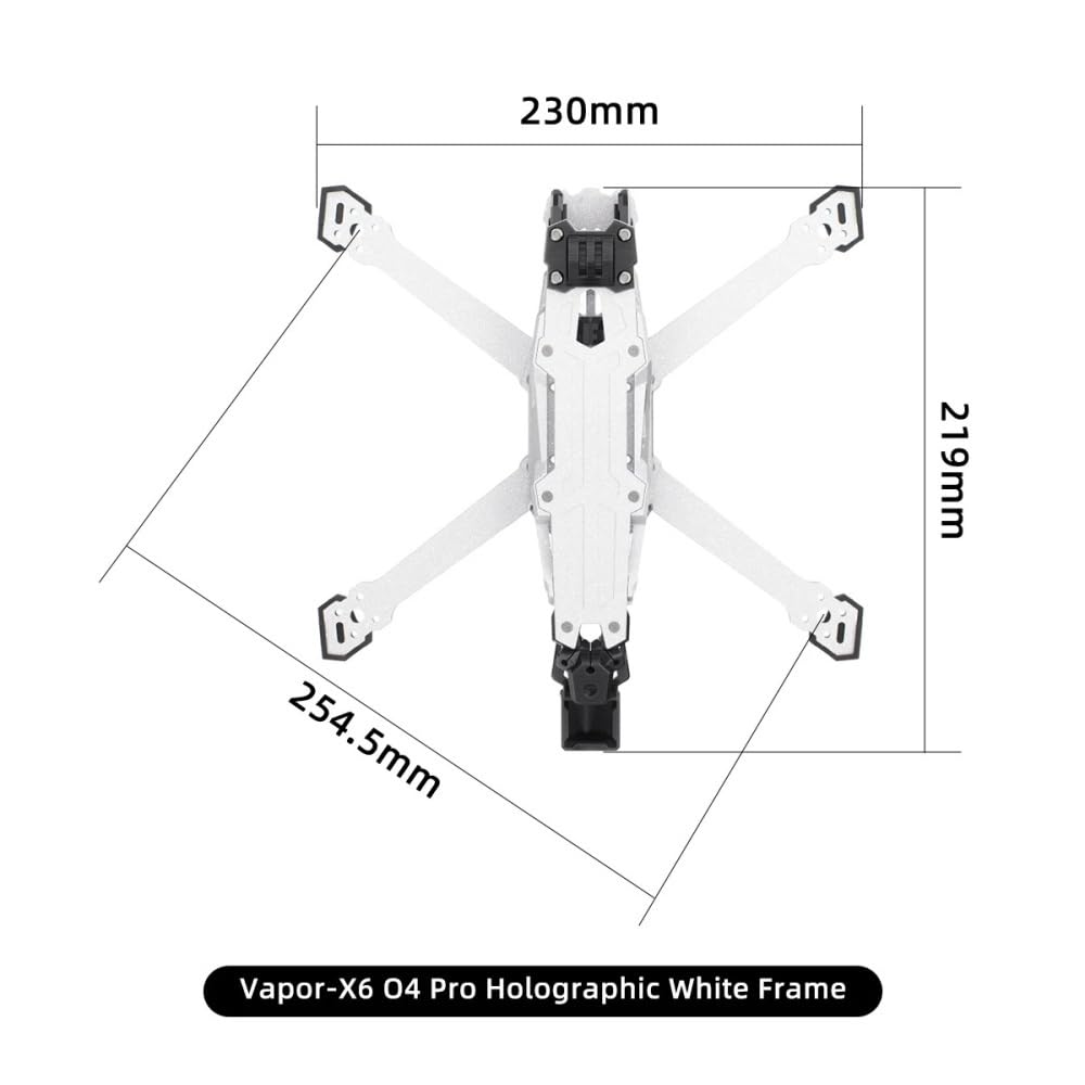 GEP-Vapor-X D Series O4 Pro Frame Chameleon White 5 cali 6 cali Carbon Fiber FPV Drone Kit(Vapor-X6 O4)