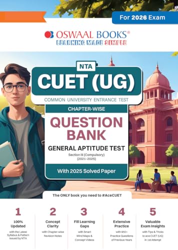Oswaal NTA CUET (UG) Chapter-wise Question Bank General Aptitude ...