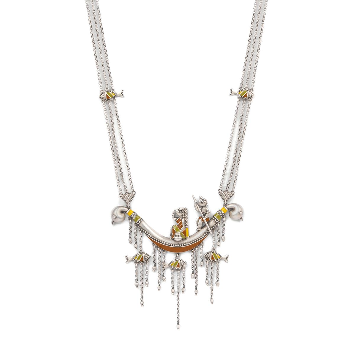 shaya by Caratlane| 925 Silver| Maajhi Necklace in Oxidised | Gifts for Womens & Girls-picture-1
