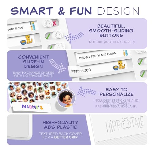 Image of Chores Chart for Kids, Chore Board Visual Schedule Checklist, Chore List | Daily, Weekly & Monthly Magnetic Chore Chart with Stickers, Home Routine Board, Behaviour Chart for Kids with ADHD & Autism
