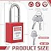 Landhoow 12 Set Lockout Tagout Locks and Keys Kit Loto Locks Different Safety Lock 2 Keys Per Lock Tag Out Padlocks for Electrical Lockout Tag Out Stations and Devices Kits (Red)