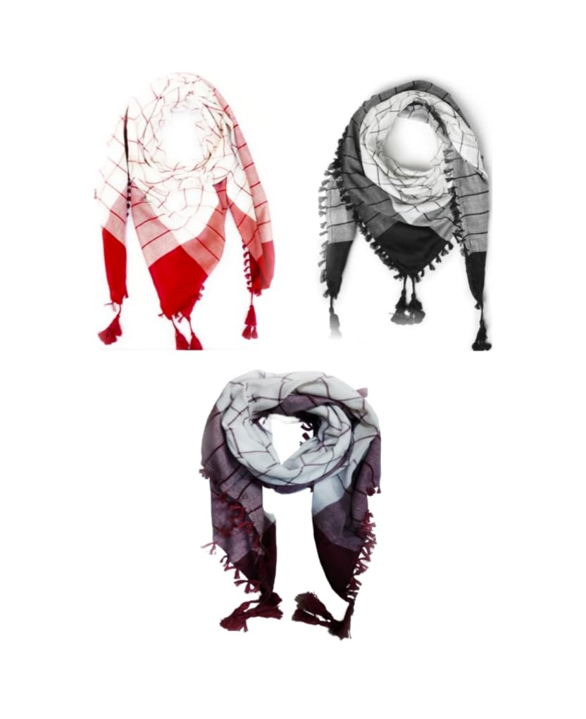 Stylish & versatile fashion scarf for Unisex Desert Shemagh Modern Scarf for Men's and Women (Pack of 3)-image-25
